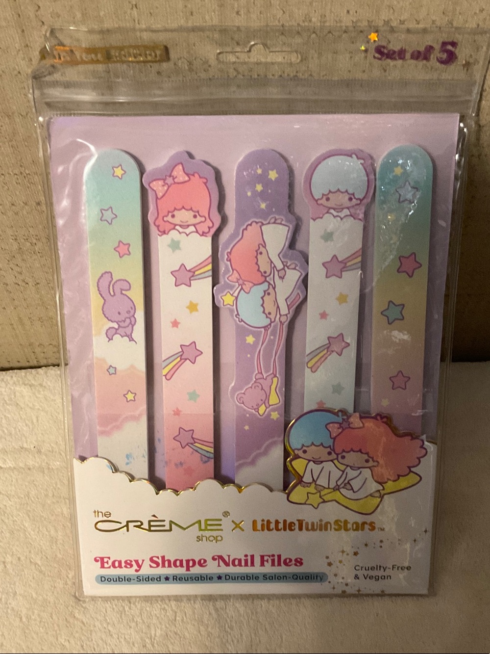 The Crème Shop x Little Twin Stars Pastel Nail File Set - Pink & Purple